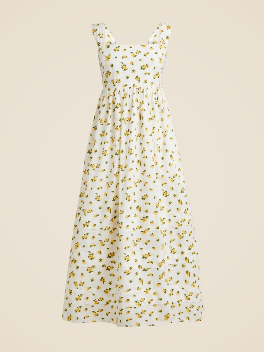J Crew Square-neck midi dress in budding rose print, like new